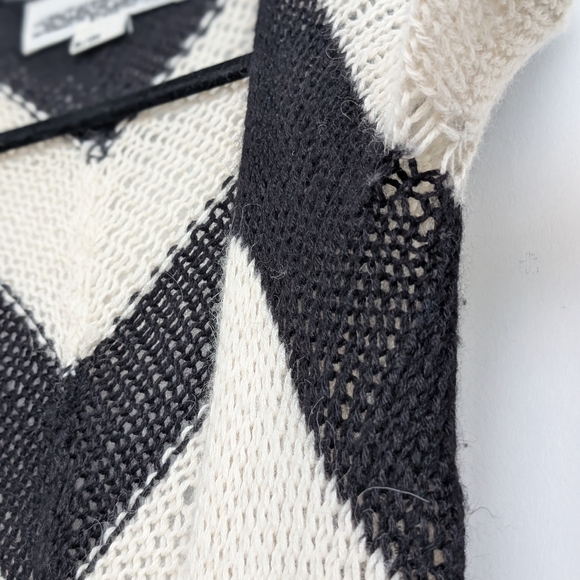 Rogan Organic Llama Alpaca Wool Fair Trade Chevron Cardigan Sweater Sz S/M - Picture 6 of 16